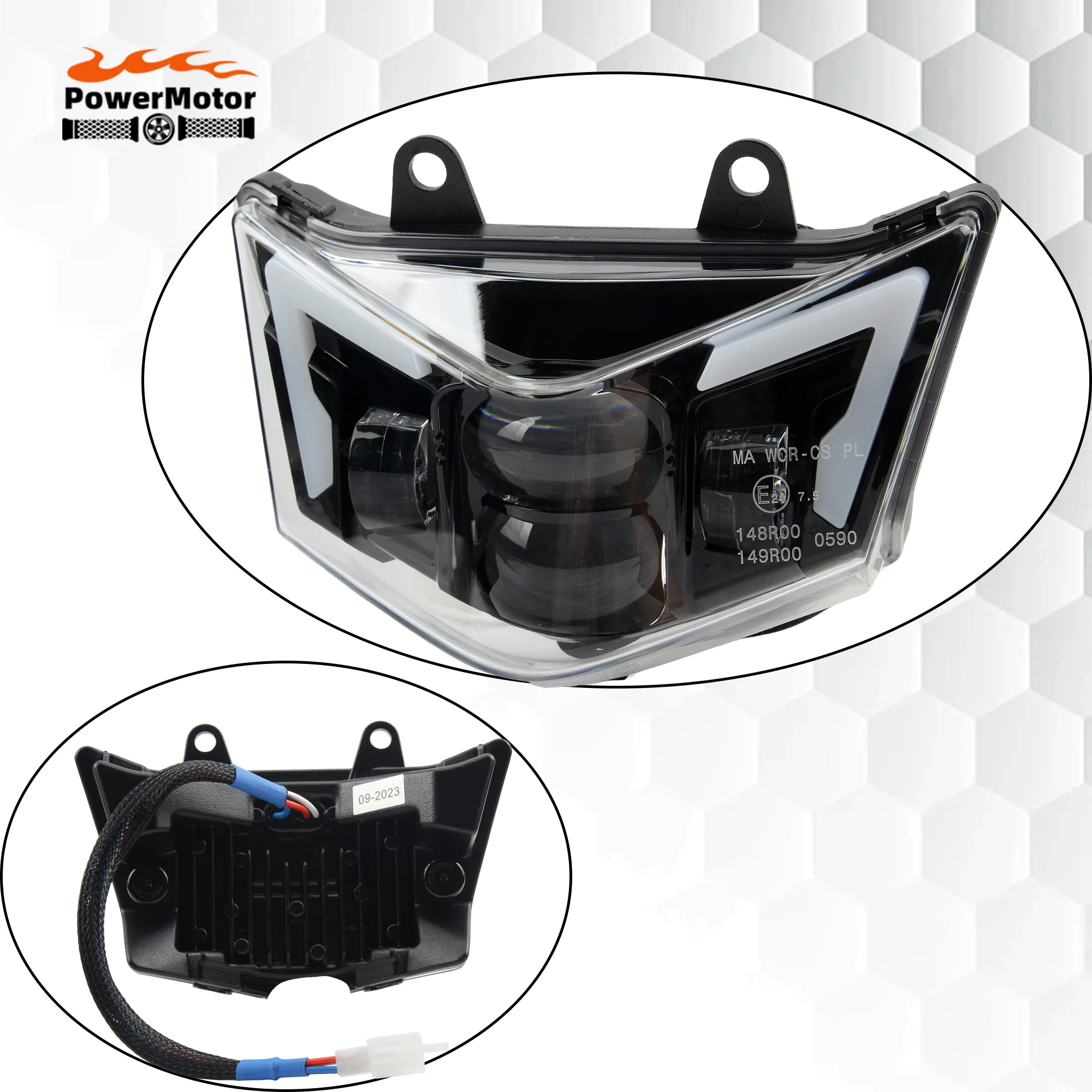 

Motorcycle Headlight Core Certified By ECE For Kawasaki KLX250 KLX150 D-Tracker 125 KLX 150 Motocross LED Head Light 2008-2023