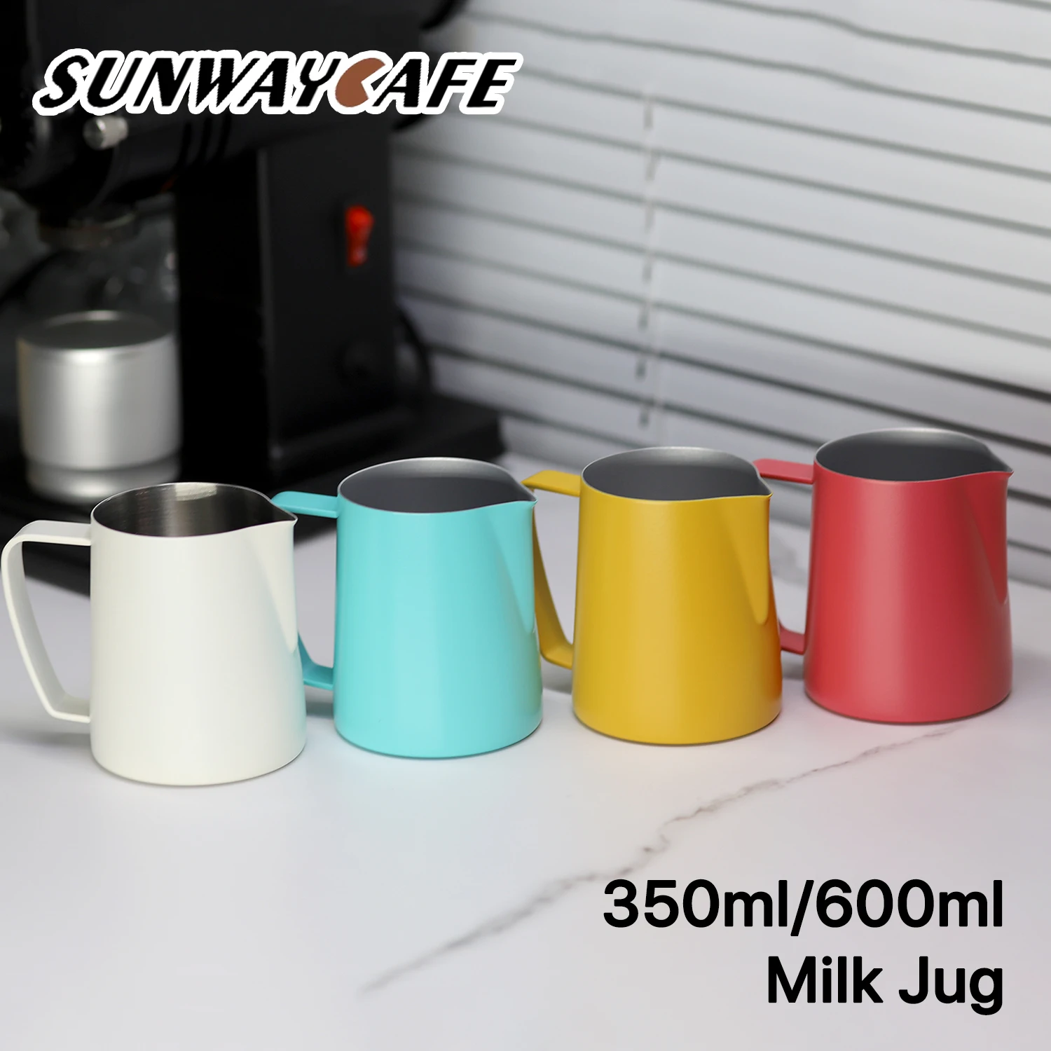 

350/600ML Milk Jug Stainless Steel Frothing Pitcher Pull Flower Cup Coffee Milk Frother Espresso Pitcher Coffee Accessories