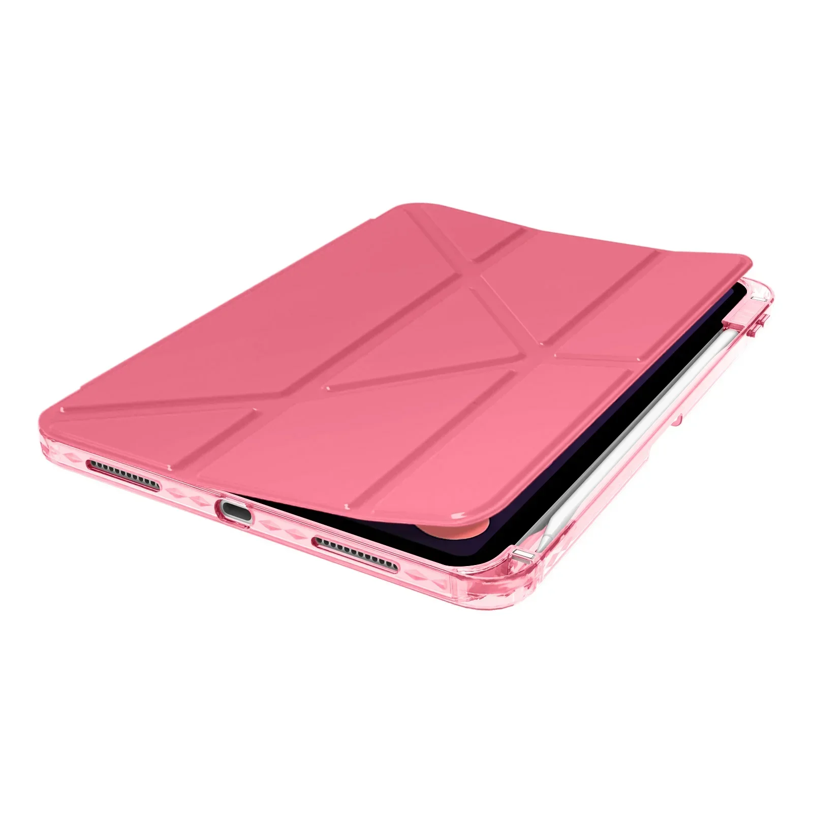 For IPad A16 11 10 12 Th Generation IPad Air 8 7 6 5 4 3 11 13 “ Pro M5 M4 12.9 M3 M2 PU Trifold Acrylic Case with Pencil Holde 6