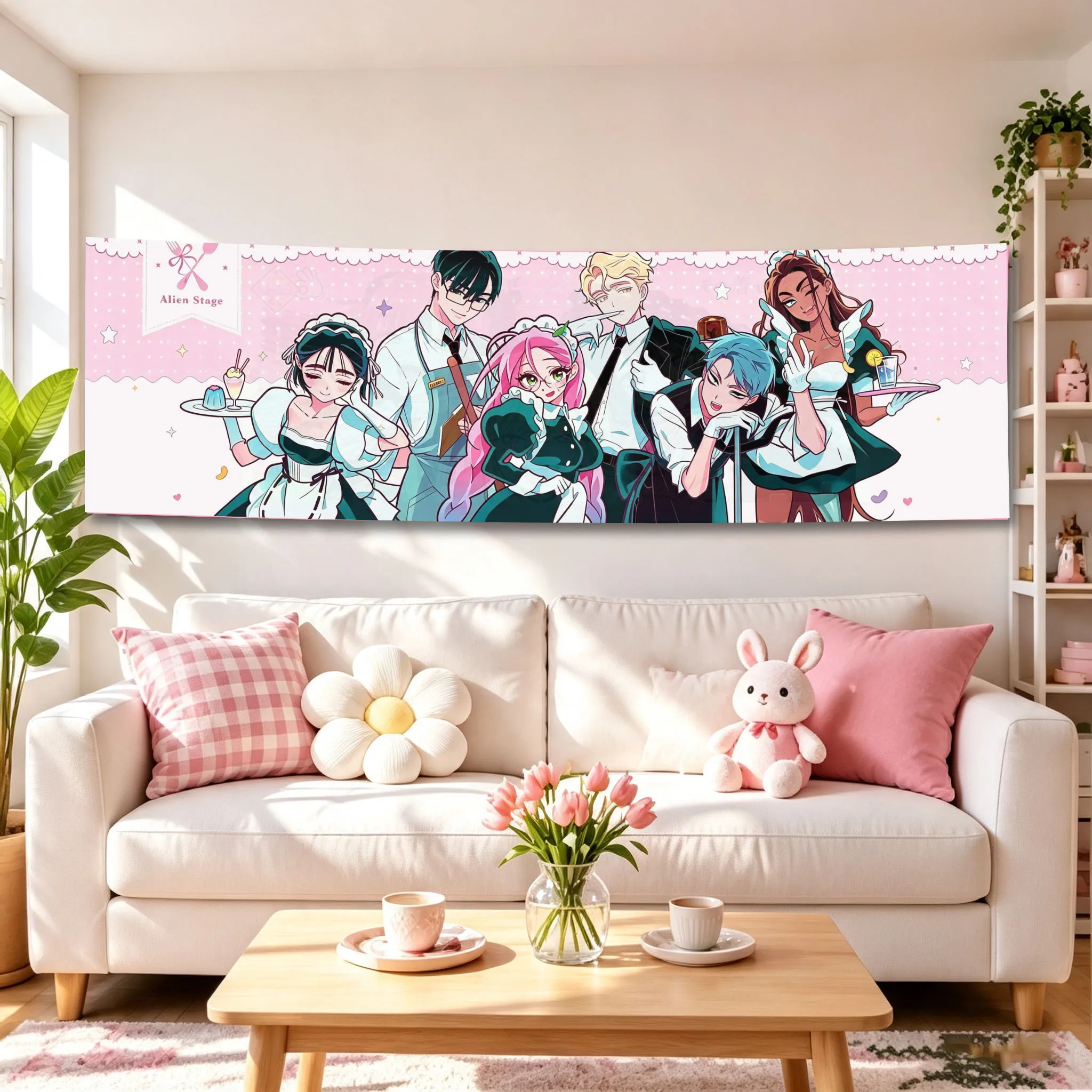 1pc A-Alien S-Stage Wall Scroll Hanging Anime Girl Tapestry Wall Hanging Bedroom Esports Room Home Decor Gifts