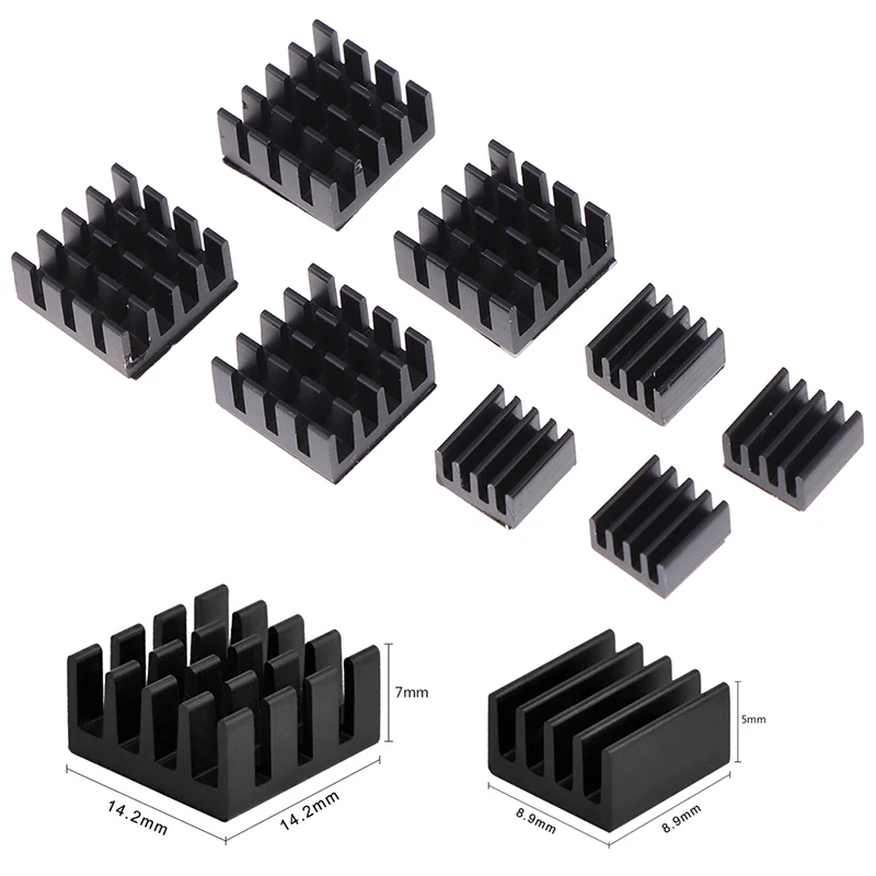 8Pcs For Raspberry Pi Aluminum Heatsink Heat Sink Computer Cooler Radiator