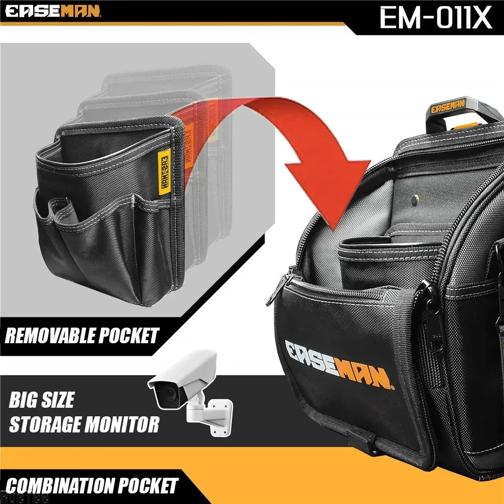 EASEMAN Быстроподвесная сумка для инструментов 1800D для тяжелых условий эксплуатации с застежкой-молнией для инструментов электрика, мужской подарок, портативная сумка для хранения высшего качества