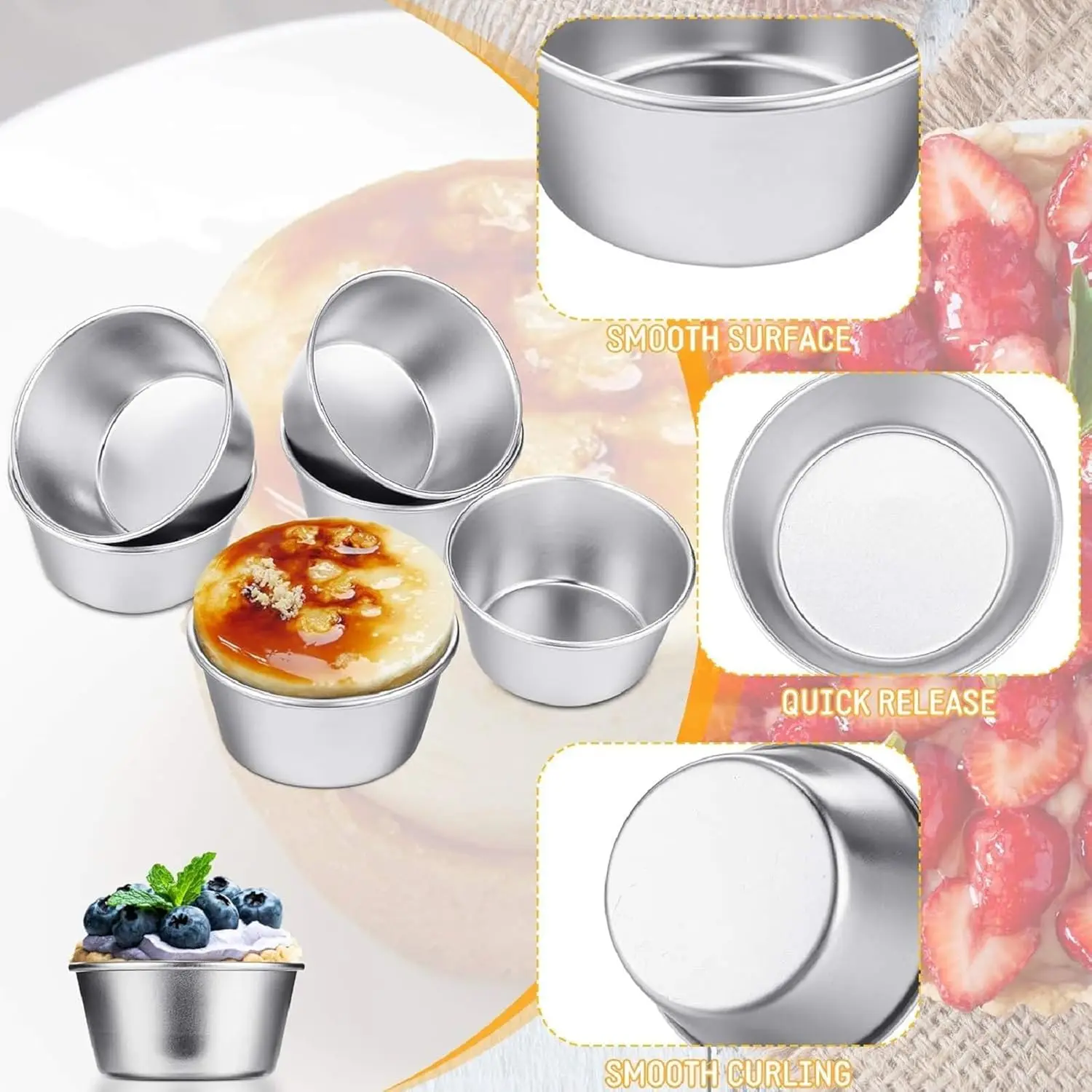 10-Piece Mini Flan Molds 5