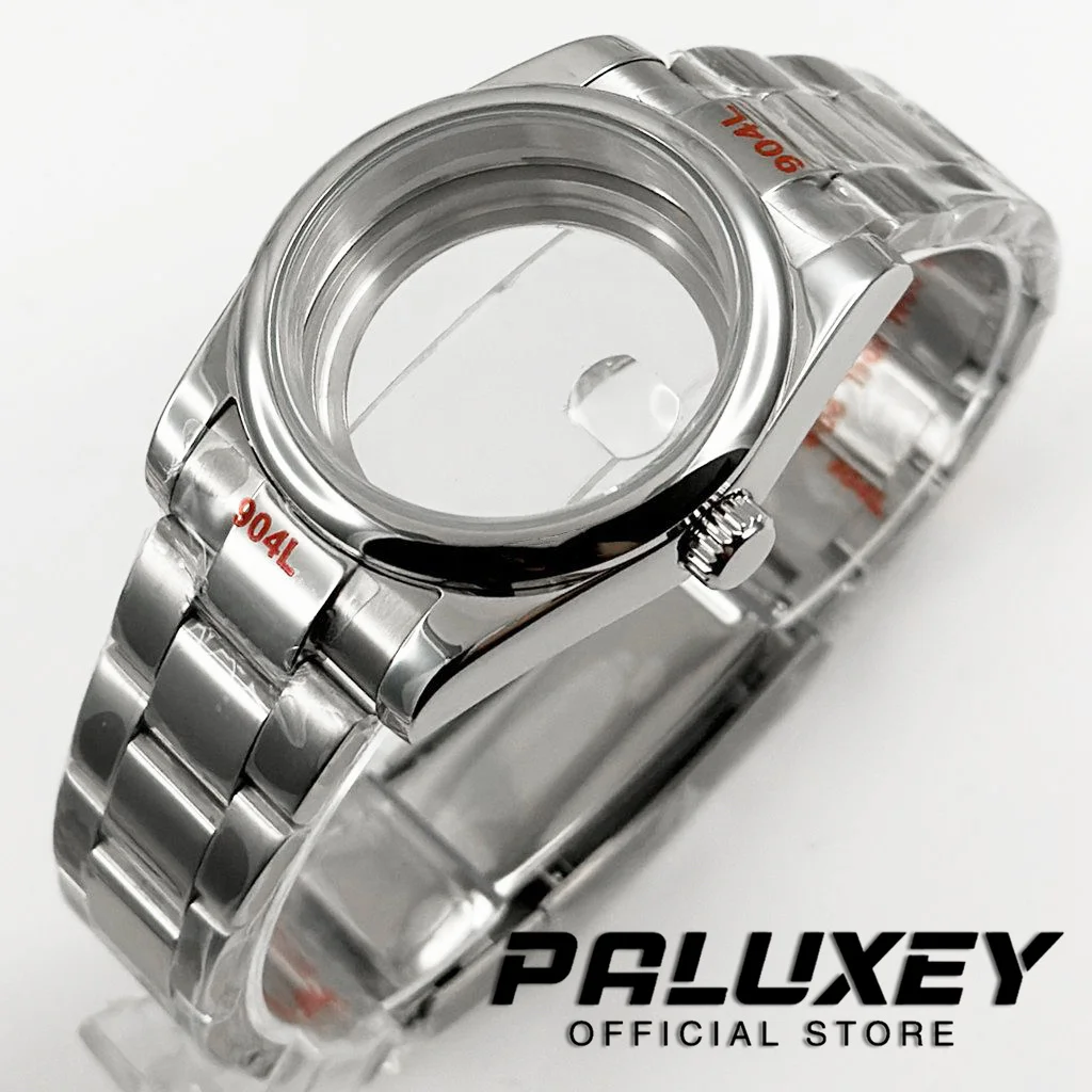 

Корпус часов NH35, 36 мм/40 мм, сапфировое стекло, водонепроницаемый для механизма NH34, NH36, 28,5 мм, циферблат, дата, просто, полированный браслет из нержавеющей стали