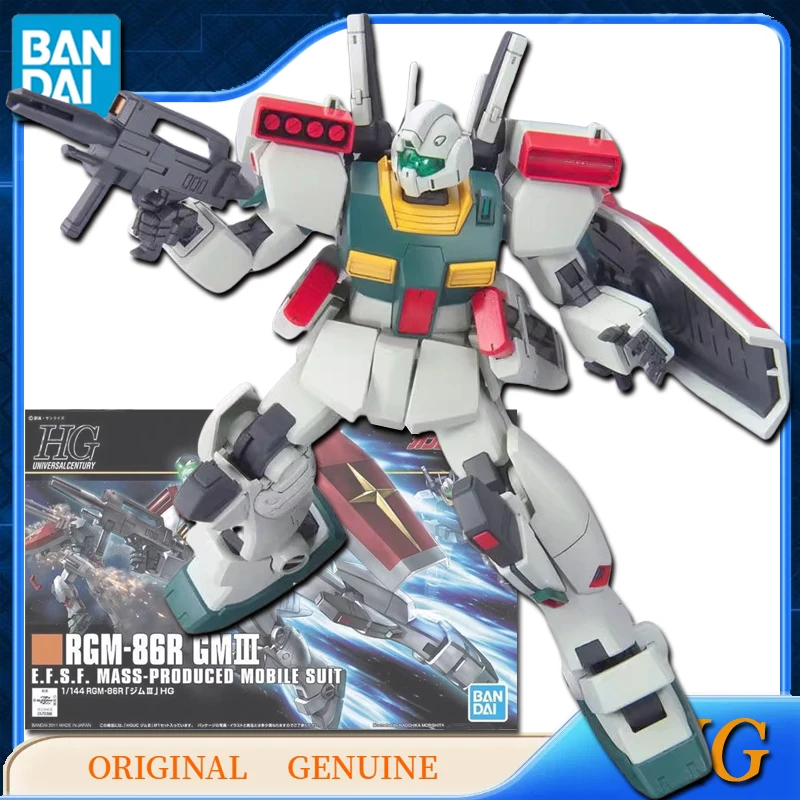 

Bandai Original Genuine HG GUNDAM RGM-86R GM III 3 Anime Action Figures Toys for Kids Gift Assembly Model Ornaments