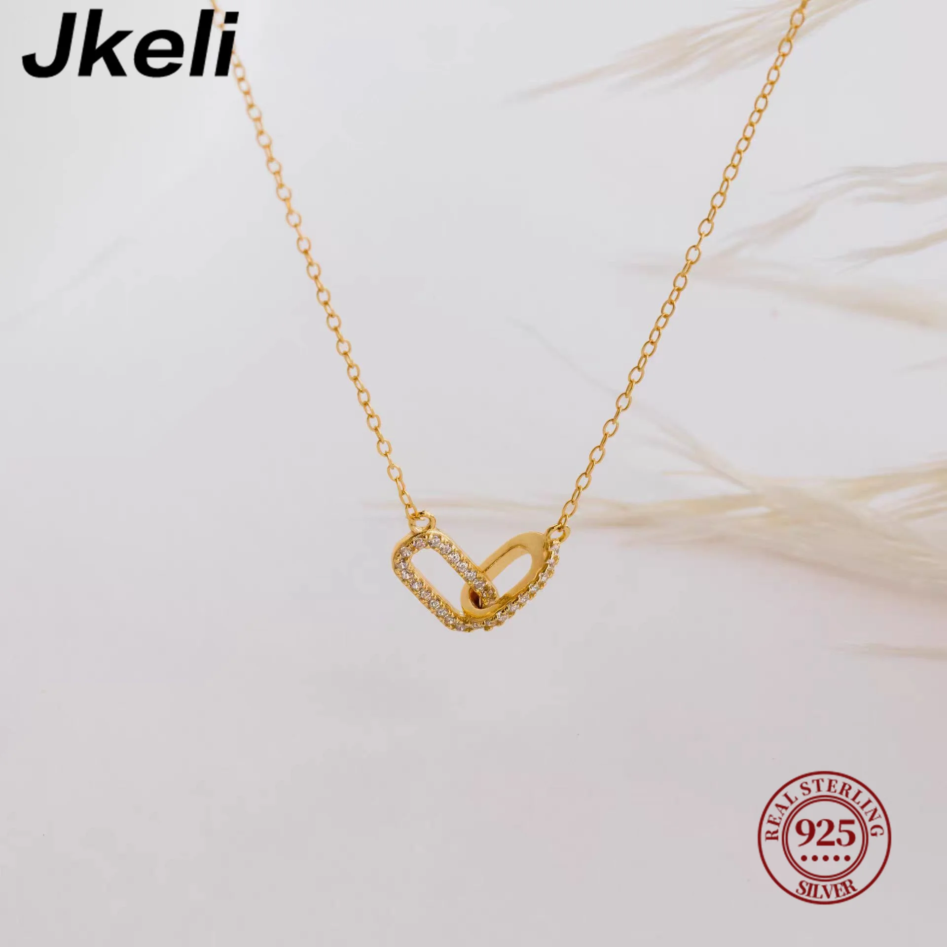 Women's 925 Silver Geometric Pendant Necklace, Modern Gift