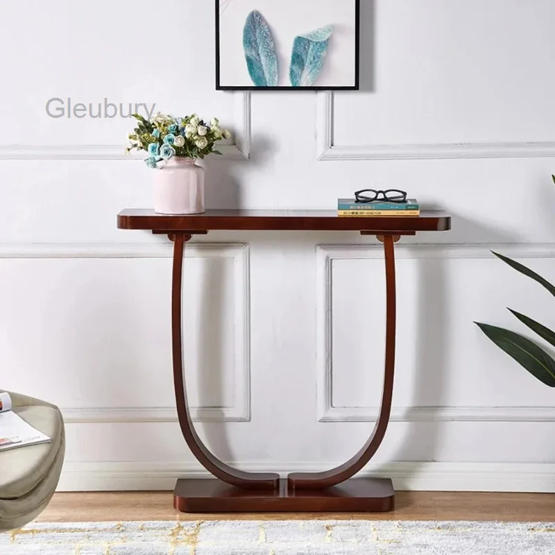 Mesa Esquinera de Lujo y Calidad, Mesa Consola Sencilla y Moderna, Mesa Esquinera Portátil para Sala, Muebles para el Hogar