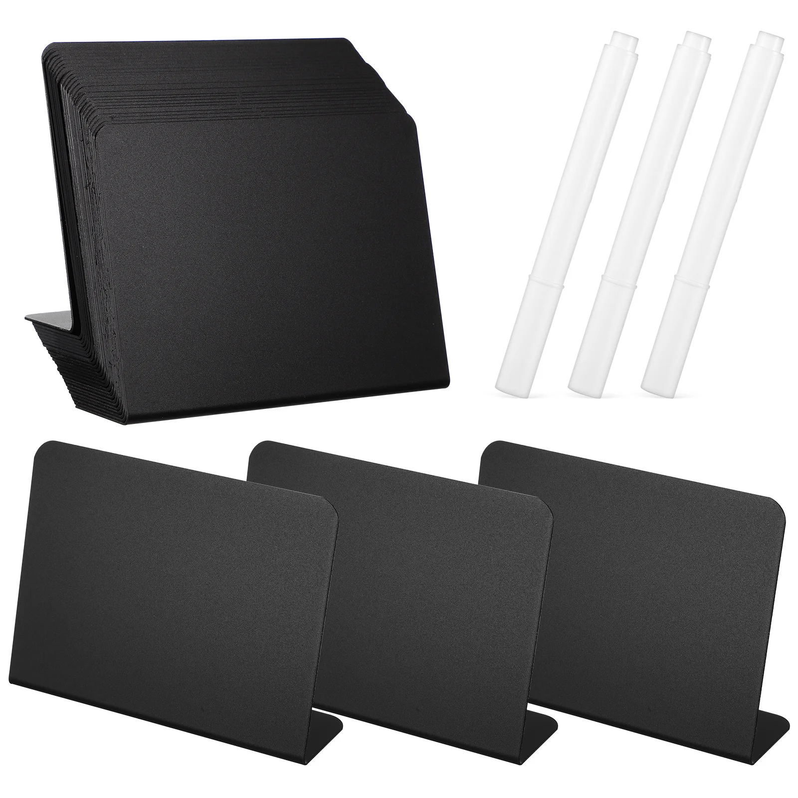 

1 Set Blackboard Sign Board With Pens Mini Chalkboard Desk Signs For Table Menu Display Desktop Message Board Erasable