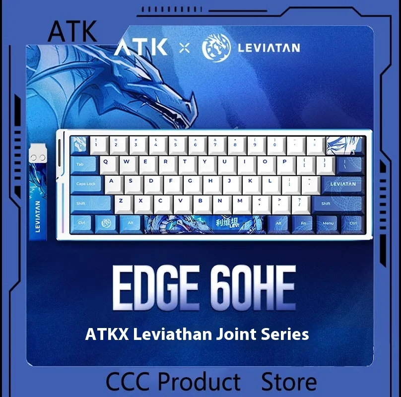 New  ATK LEV EDGE 60HE Wired Mechanical Keyboard Magnetic Switch 8000hz Aluminium Alloy Office Custom Valorant Gaming Keyboards