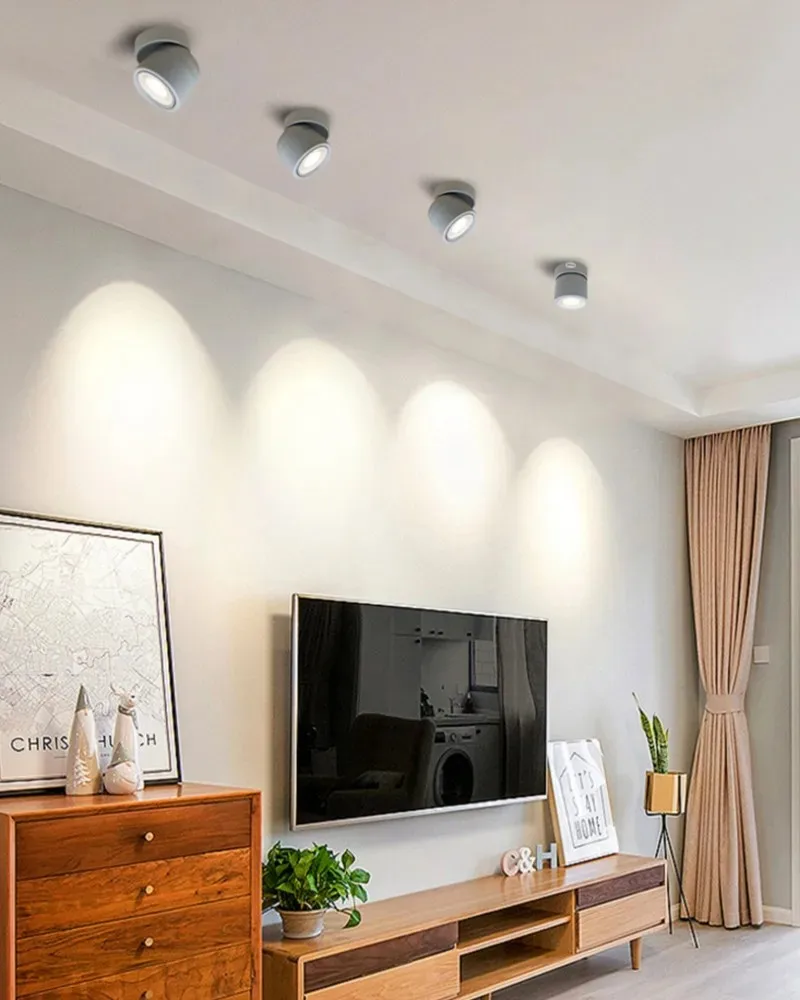 Imagem -05 - Projectores de Teto Reguláveis Led Macaron Cores 7w 9w 12w 15w Cob Montagem em Superfície Pode Girar o Ângulo Casa e Decoração