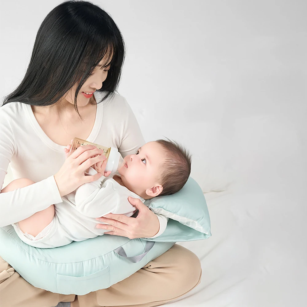 Подушка для грудного вскармливания с поддержкой для кормления лежачи для беременных, наклонная подушка против потери без помощи рук для всех