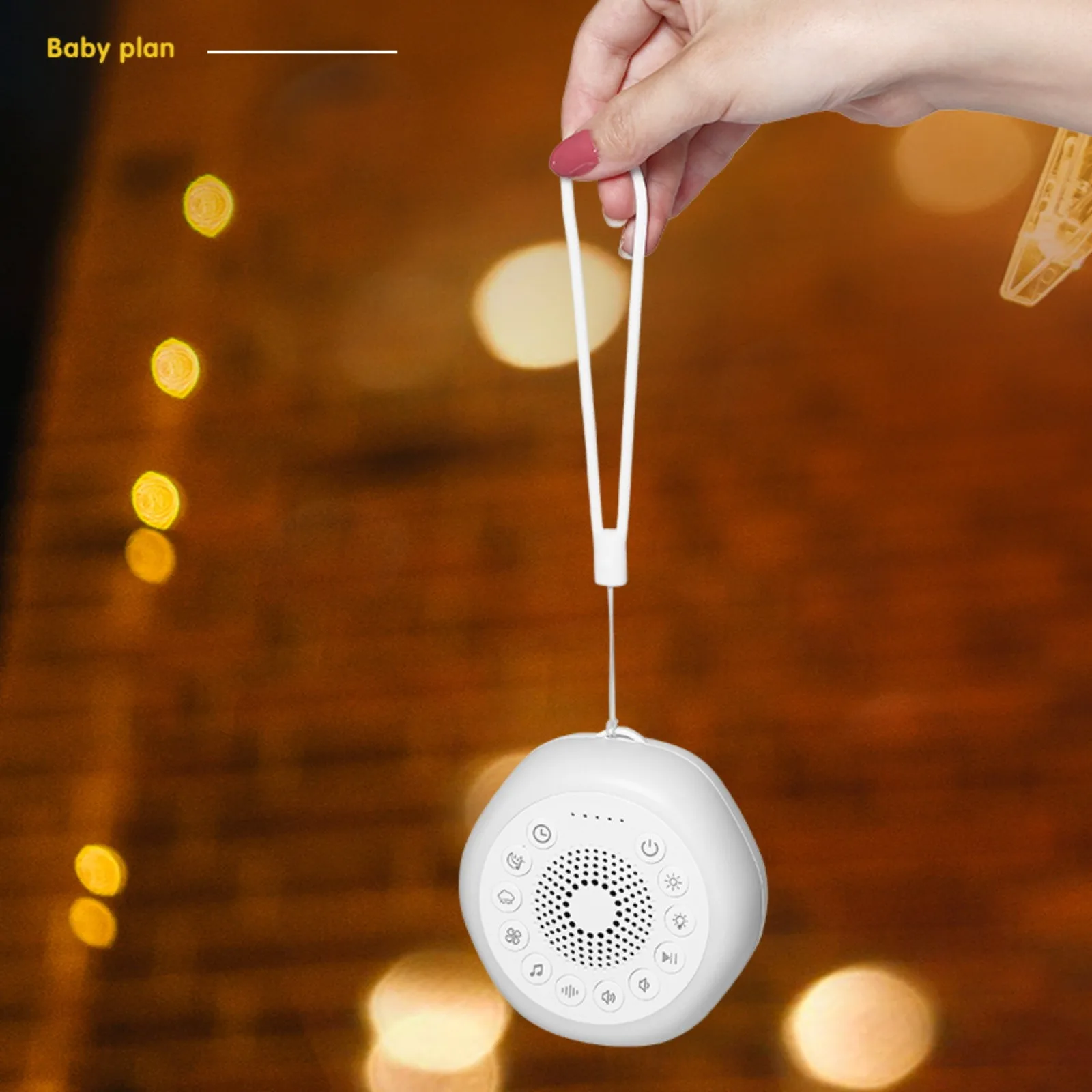 ضوء ليلي للأطفال، مصباح ليلي للحضانة للرضاعة الطبيعية، جهاز نوم الضوضاء، ضوء ليلي دافئ، رعاية العين، تصميم سهل الوجه، M