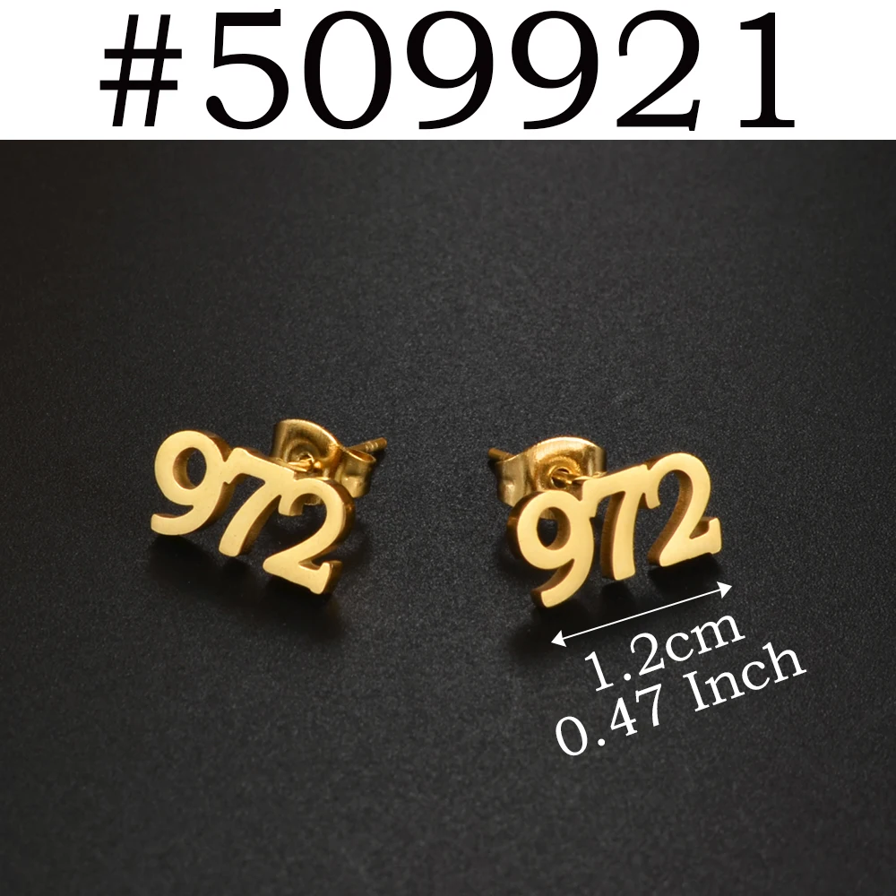 Barbados Area Code Stud Earrings, Unique Design