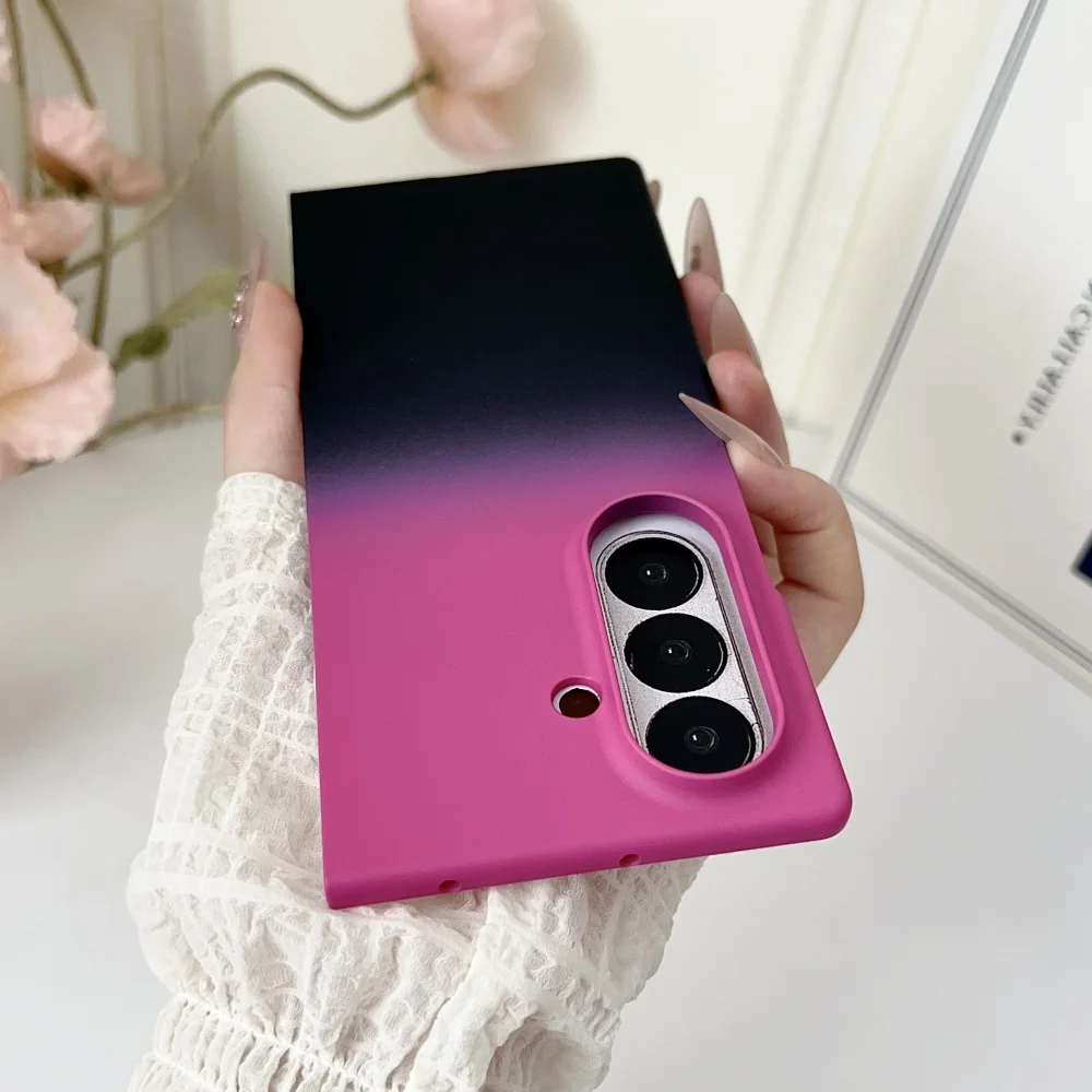 For Samsung Galaxy Z Fold 6 5 4 3 Fold7 Case Ultra Thin Gradient Hard PC Shockproof Protection Cover For Samsung Fold 7 6 5G