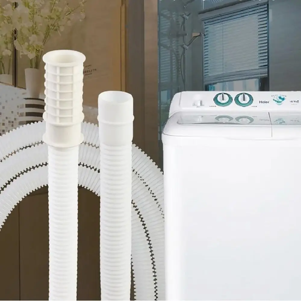 1Pcs Faucet Accessories Drain Hose Pipe Waste Water Outlet Expel 0.5/1/2/3m Hose Tube Flexible Soft White PP Plumbing
