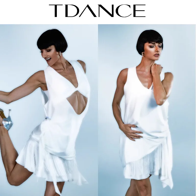 

Customized Latin Dance Dress Practice Wear Fashionable Outfit for Class Training Paired Cowboy Samba Bullfighting Cha Cha Rumba