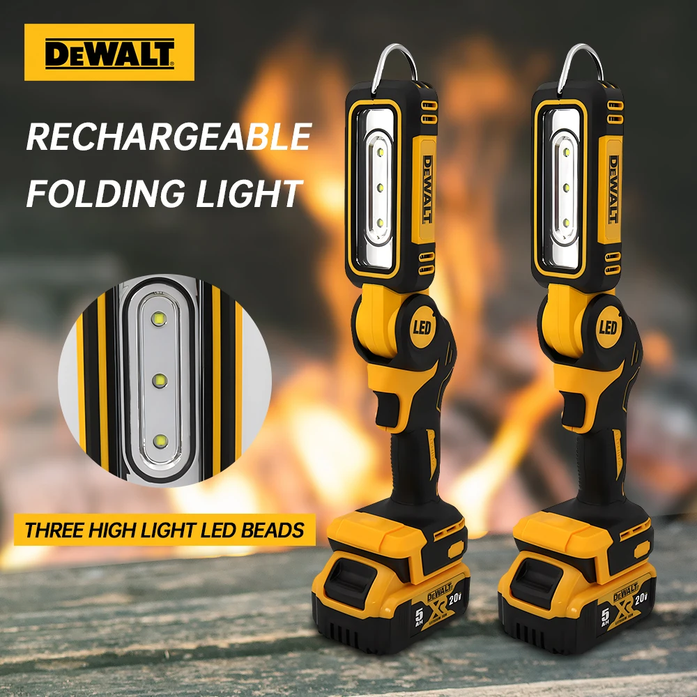 Dewalt 20V Outdoor Camping Light Portable Rechargeable  LED Searchlight Tent Flashlight Power Outage Emergency Work Light