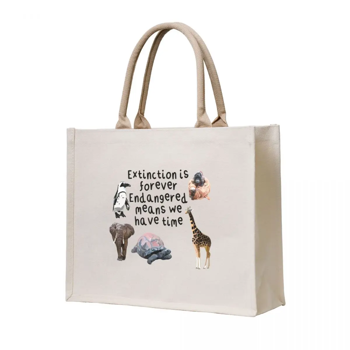 

E is for Endangered Tote Bag Customizable tote bag cute pouch bag canvas bags reusable shopping