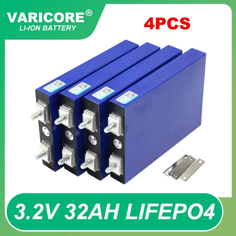 

4pcs 3.2V 32Ah LiFePO4 battery pack phosphate 3C discharge 32000mAh 12.8v 4s Motorcycle Car motor batteries modification Stud