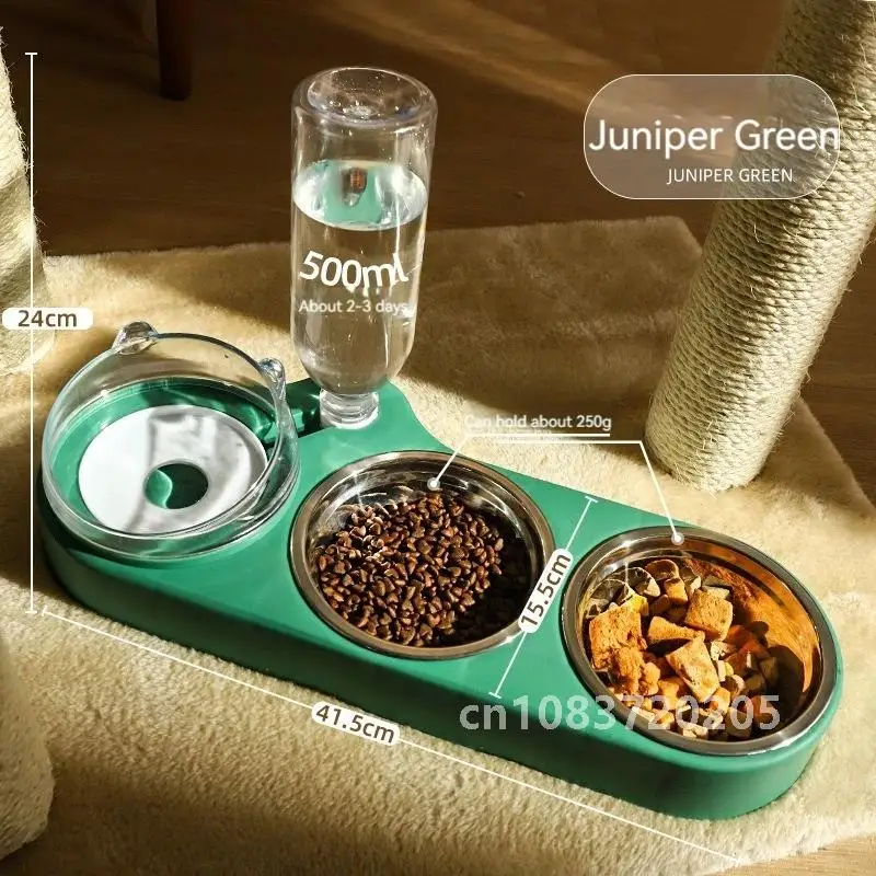 Pet Supplies Cat Drinker Automatic Feeders Food Bowl Dishes Water Fountain Cat Kibble Dispenser Pet Accessories Goods For Cats