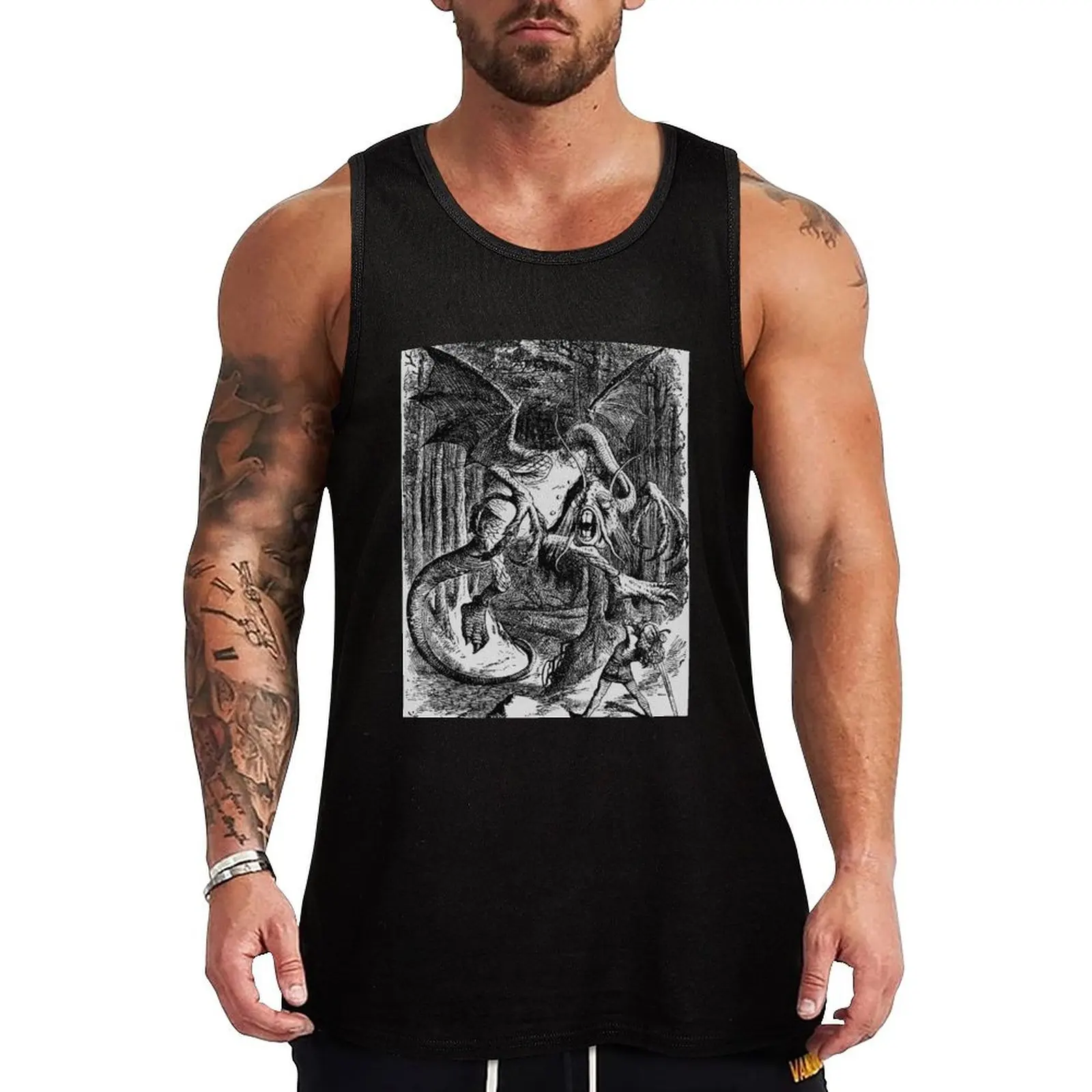 

The Jabberwocky Tank Top Clothing gym clothes man Men's clothing brands Men's sleeveless t-shirt