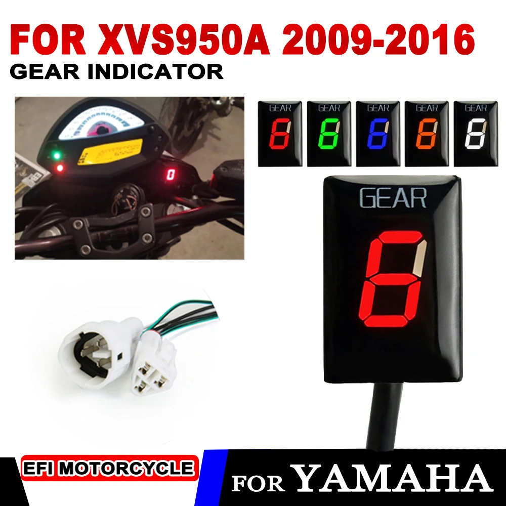 Motorcycle Accessories Gear Indicator 1- 6 Level Speed Disply Meter For Yamaha  XVS950A  XVS 950A  XVS 950 A 2009-2014 2015 2016