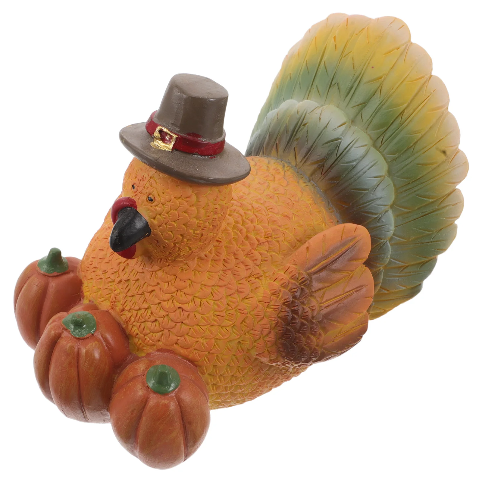 

Thanksgiving Turkey Resin Statue Autumn Decor Pumpkin Tabletop Centerpiece Fall Harvest Outdoor Yard Decoration