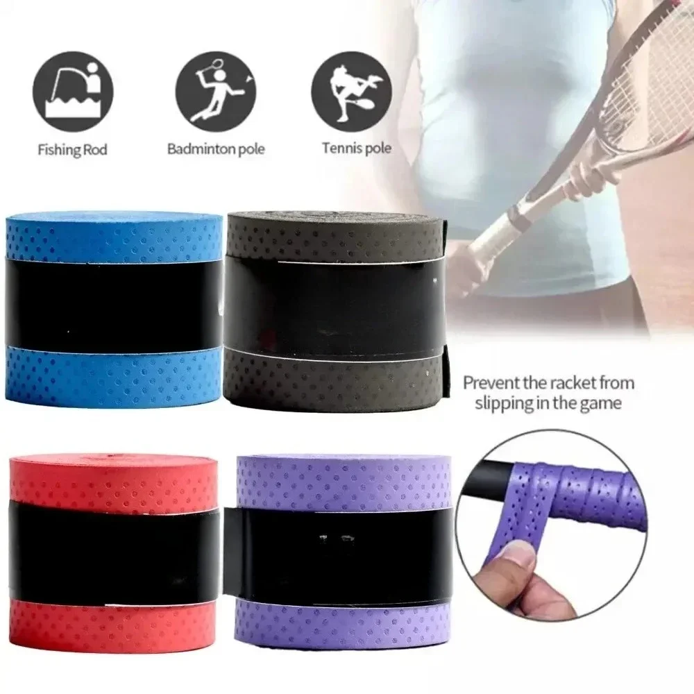 

5 шт. противоскользящая лента из искусственной кожи для тенниса и бадминтона, впитывающая повязка на повязку, аксессуары для ракеток для тенниса