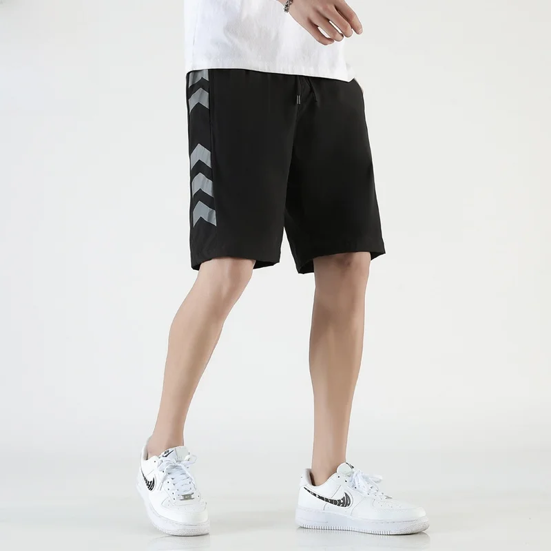 

Lormen Ice Silk Men's Casual Pants Summer New Anti-Wrinkle Dra Five-Quarter Loose Qui-Dry Sport orts Straight Leg o...