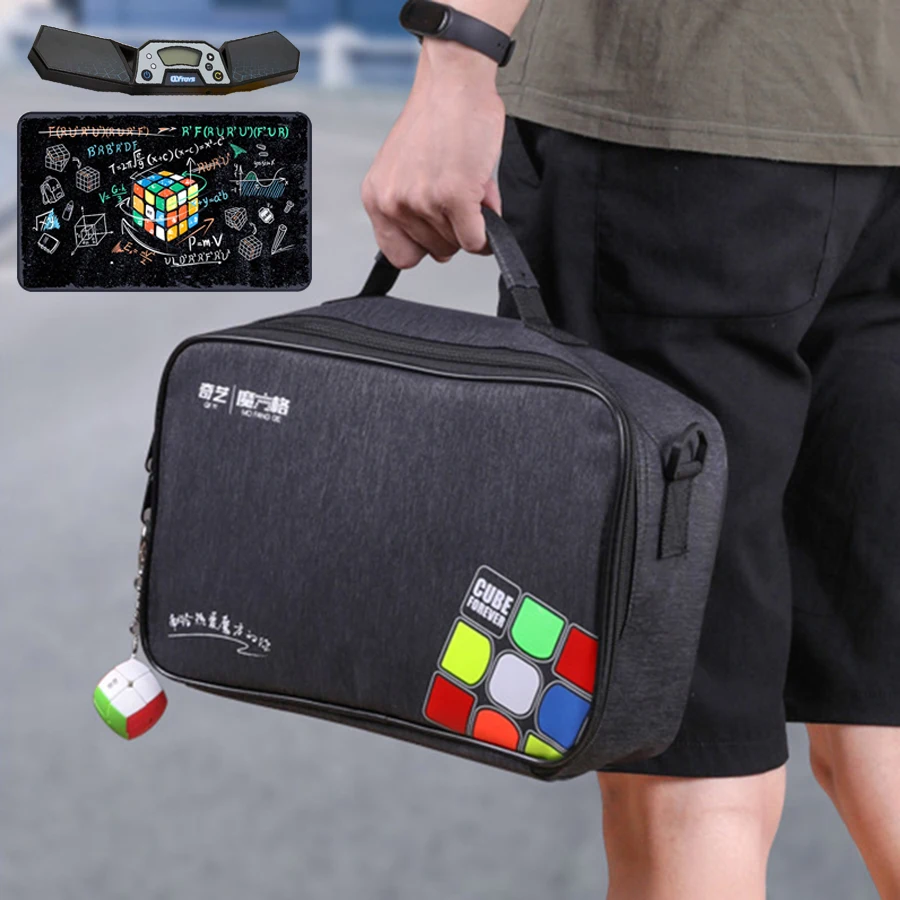 QiYi MoFangGe Magic Cube Bag Timer Keychain Accessories Training Mat Measuring Device Magico Cubo Storage WCA Competition Tools