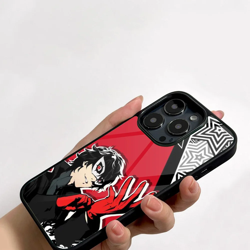 Persona 5 Phone Case For IPhone 11 12 13 14 15 16 Plus Pro Max Mirror Acrylic PC TPU Cover