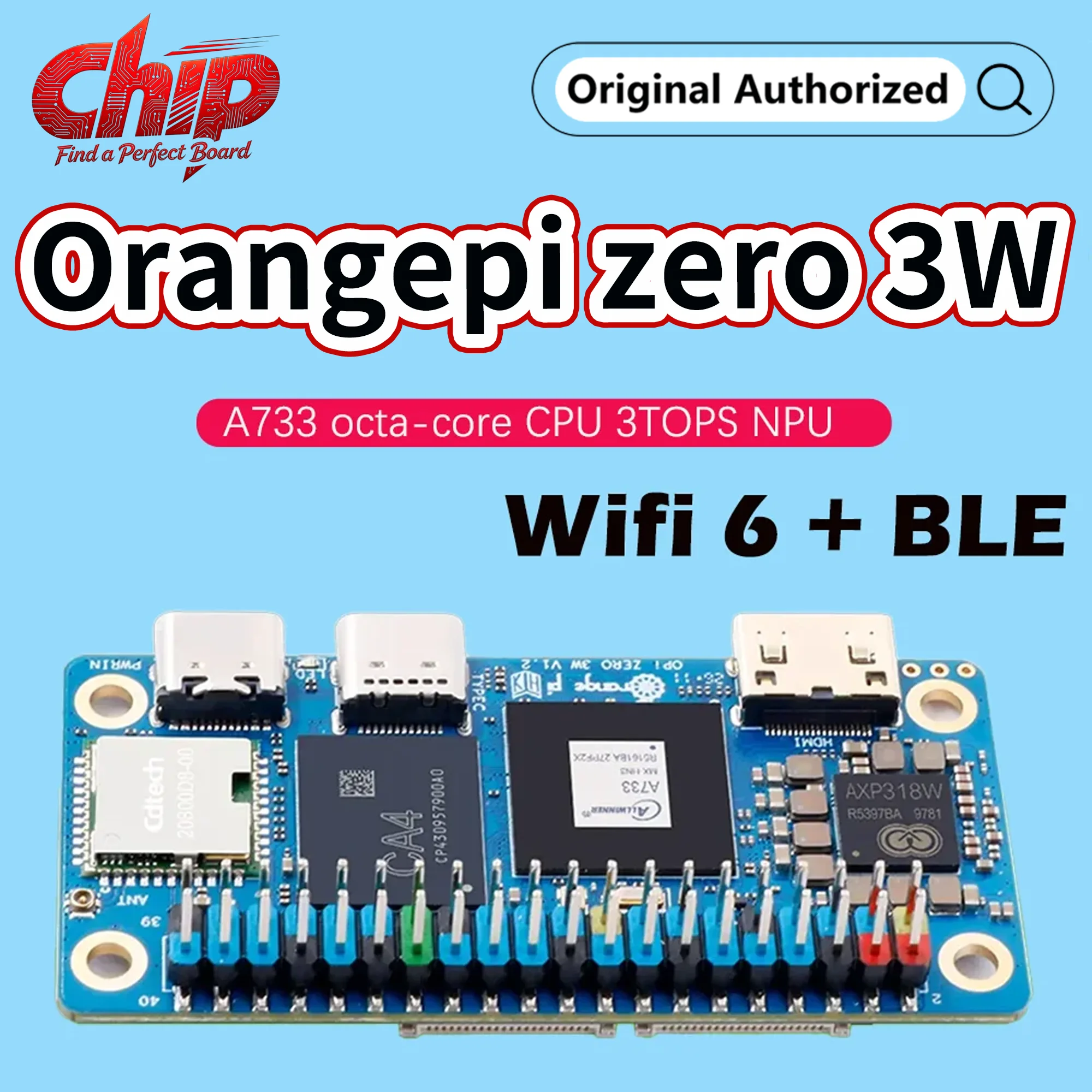 Orange Pi Zero 3W Dev Board Optional Cooling Fan Allwinner A733 Soc 3Tops NPU Mini HDMI 2.0 & PCle 3.0 WIFI6/BT5.4 New