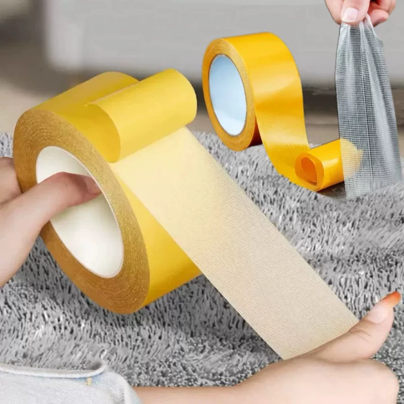 5-20M Strong Fixation of Double Sided Cloth Base Tape Translucent Mesh Waterproof Super Traceless High Viscosity Carpet Adhesive