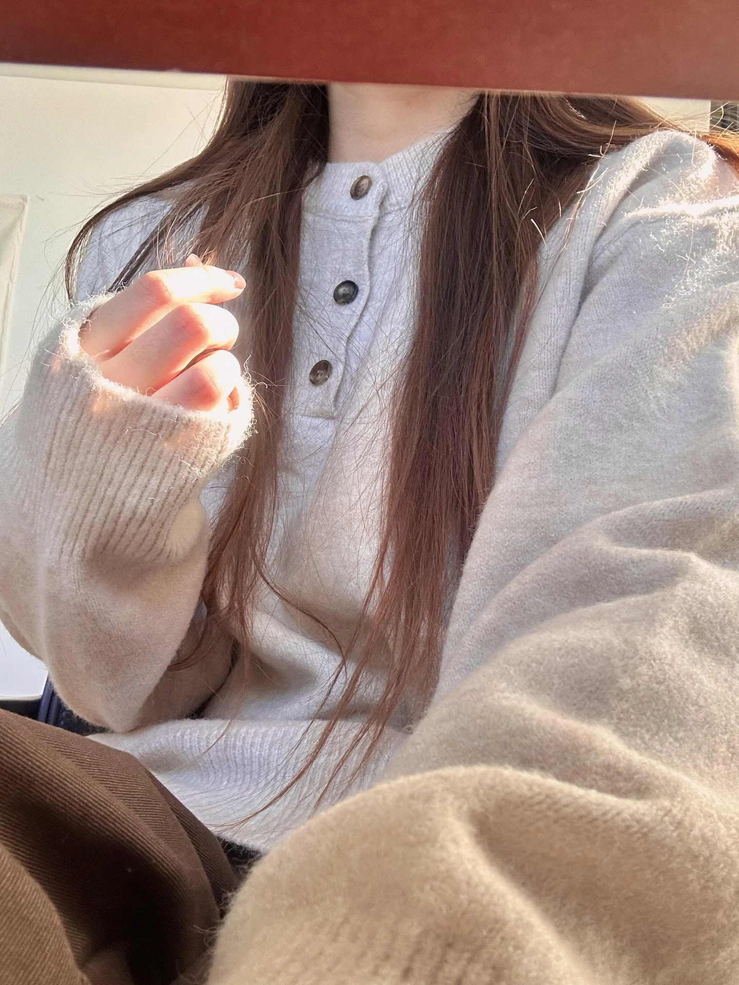 

Men's Thiened Henry Collar Knitwear Casual Sle Inner Wear Base Layer Sweater Soft Medium Gauge Long Sve Winter Top