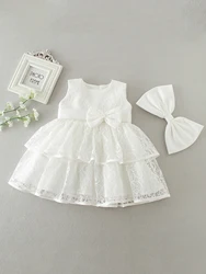 Baby Christening Dress Wholesale Beautiful Design Formal Sleeveless Baby Birthday Evening Party Princess Dresses