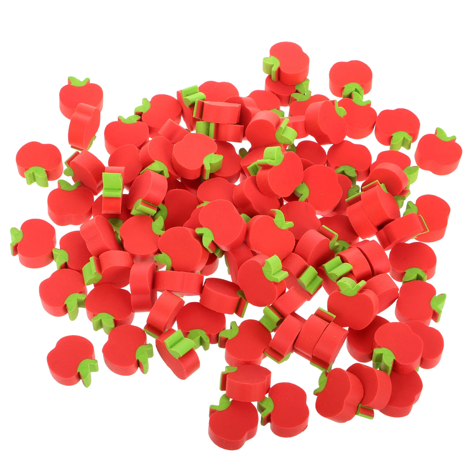 

100pcs Mini Erasers Cute Cartoon Fruit Shape Eraser Bulk Tpr Student Classroom Pencil Rubber Eraser For