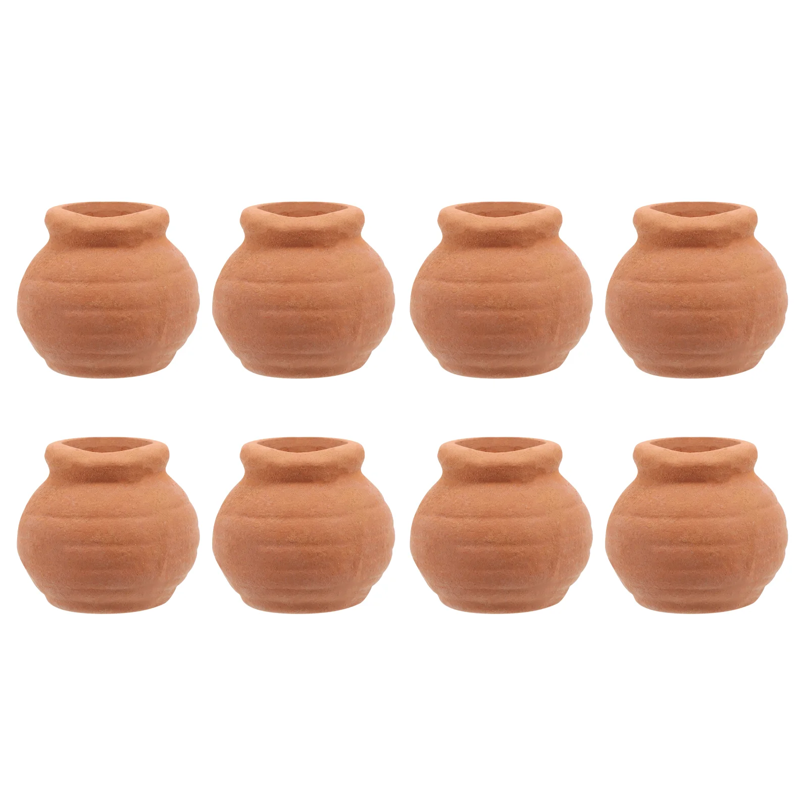 

8 PCS Thumb Succulent Flowerpot Houseplants Mini Clay Fairy Pots Terracotta for