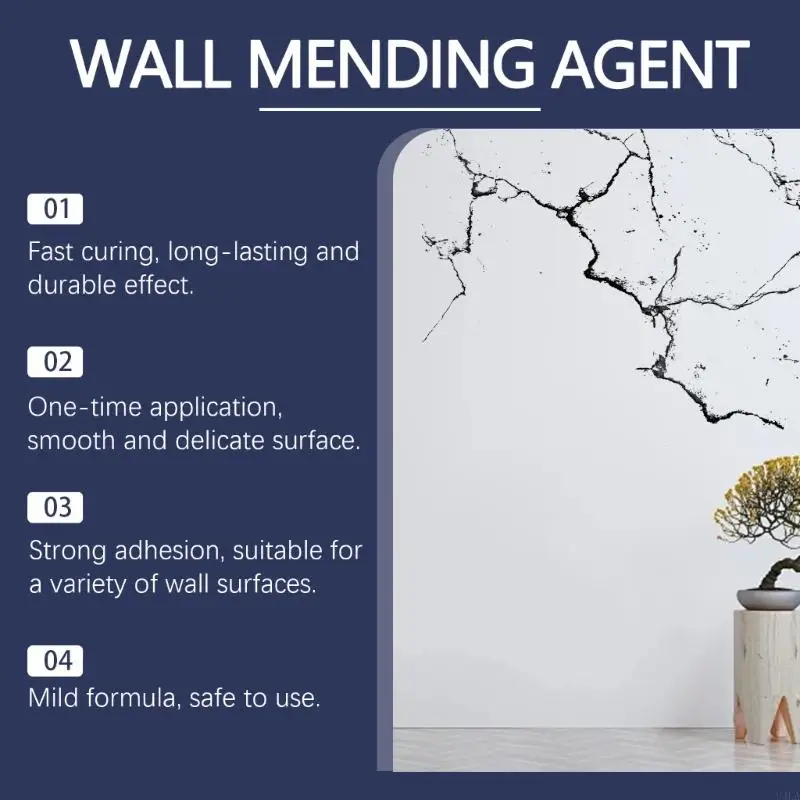 U4LA Wall Repair Paint Tool 100g Quick Drying Wall Repair Agent With Scraper