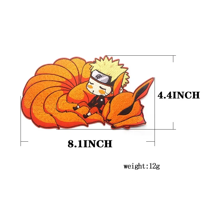 Anime Naruto Patches Iron on Termocollant Vetements Embroidery Clothing Patch Cartoon DIY Sewing Clothes Jacket Uzumaki Stickers