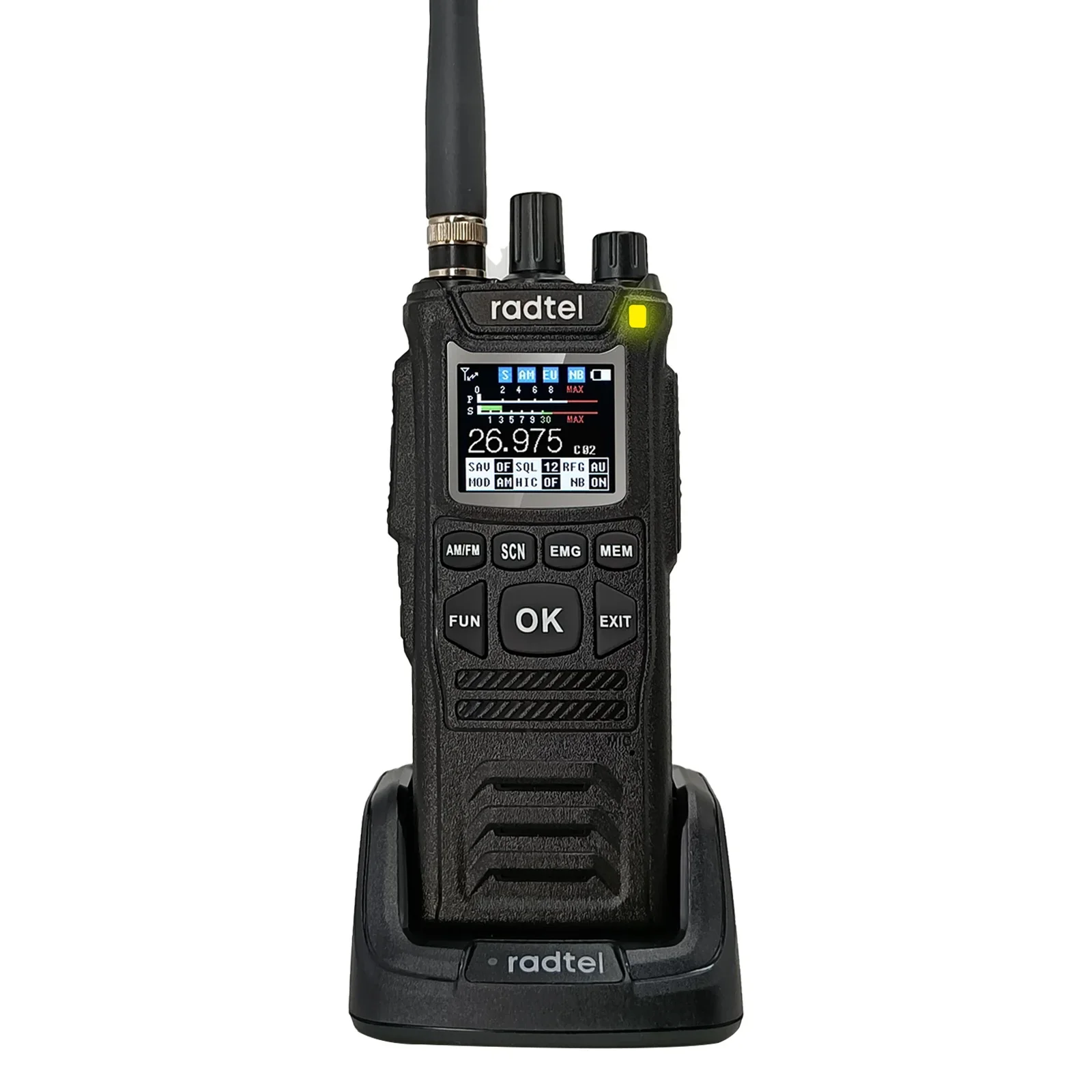 Imagem -02 - Bateria Handheld de 2627mhz 4100ham dos Canais do cb do Transceptor 4w 12v am fm do Presunto do Rádio de Radtel Cb10 Mhz do Walkie Talkie 27mhz para o Caminhão