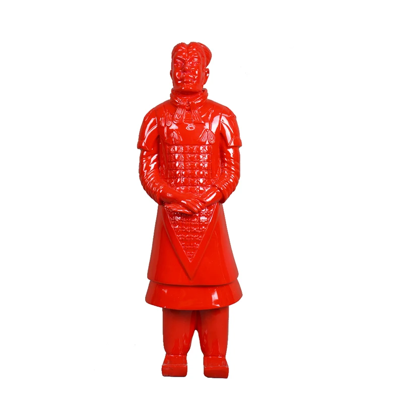 

unique Terracotta Warriors Tabletop Sculpture Decoration Interior Decoration Resin Chinese Home Decoration Angel Folk Art Figuri