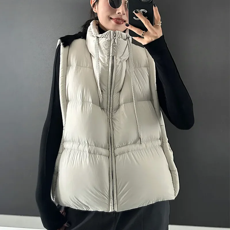 

Женское пуховое хлопковое пальто больших размеров, жилет, кардиган, женский осенне-зимний новый жилет 202, куртка с подкладкой, верхняя одежда