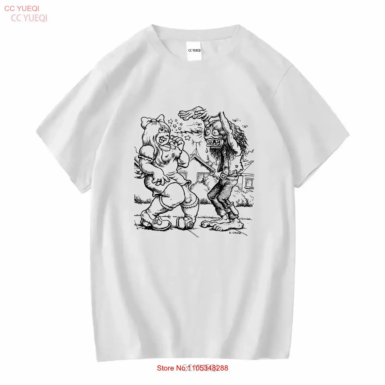 Vintage Weirdo Hippie Robert Crumb T Shirt Heavy Cotton Washed Stylish Breathable Casual Versatile homme fashion vintage