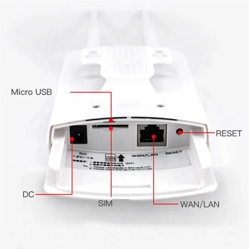 TIANJIE 4G SIM Card Router CPE905 Waterproof Wireless Wifi Modem Outerdoor Hotspot External Antenna CPE Adapter for IP Camera