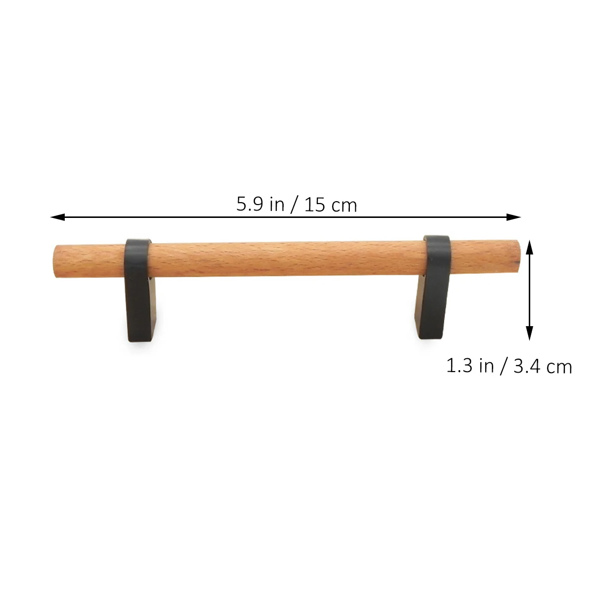 

Solid Wood Drawer Handle Modern Simple Wooden Pull For Cabinet Wardrobe Closet Door Zinc Alloy Base Durable Rust Resistant