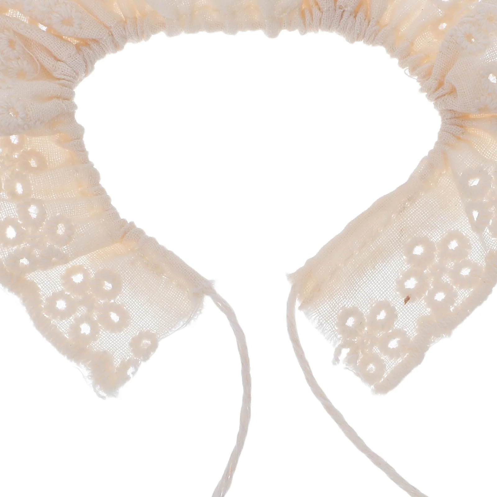 4 pçs mini coleiras de renda vintage colar falso para 10-17cm vestir-se exibição diy traje suprimentos decorativo pequeno colar artesanato