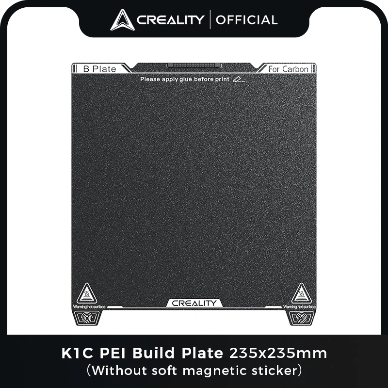 Creality K1C PEI Build Plate Heat Resistance High Strength 235x235mm Printing Platform Without Soft Magnetic Sticker