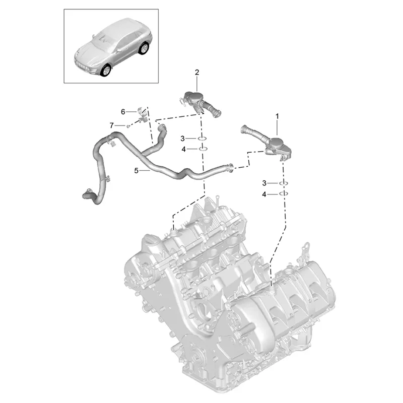 

A02Q-Левый и правый клапан вентиляции картера двигателя 94610722977 94610723077 для Porsche Cayenne Macan Panamera