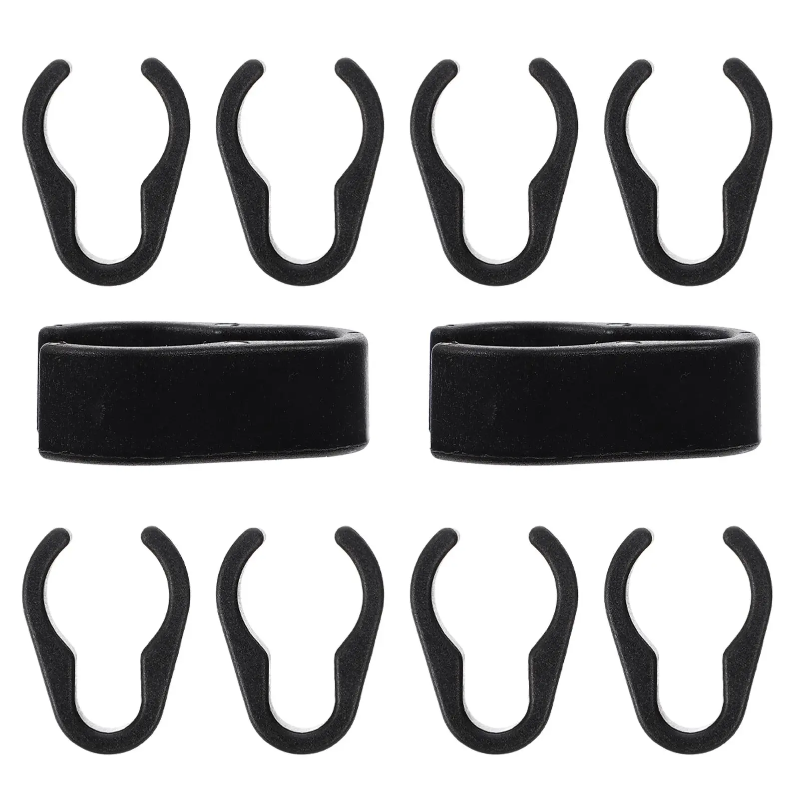 10Pcs Plastic Black Microphone Clip Boompole Cable Organizer Clamp Storage Stand Clamps Cord Flexible Mic Cable Clamps Clips