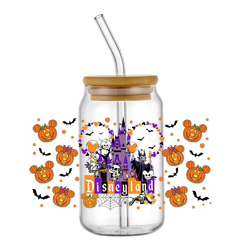 Cartoon Mouse Halloween Dress Up Sticker UV DTF Transfer Wraps Cup Print For DIY Mad Glass Can Bottle Waterproof Decals